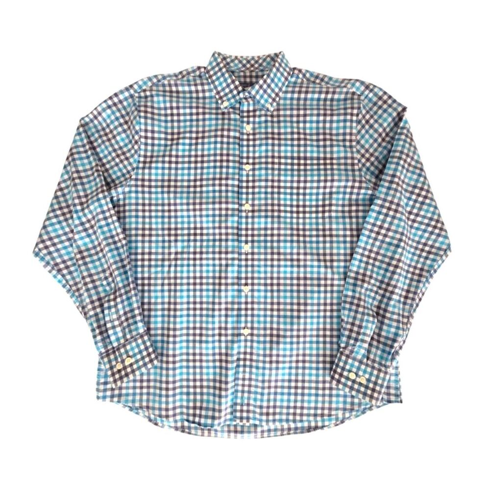 johnnie‑O Hangin’ Out Caiden Barbados Check Shirt L 100% Cotton Button Down